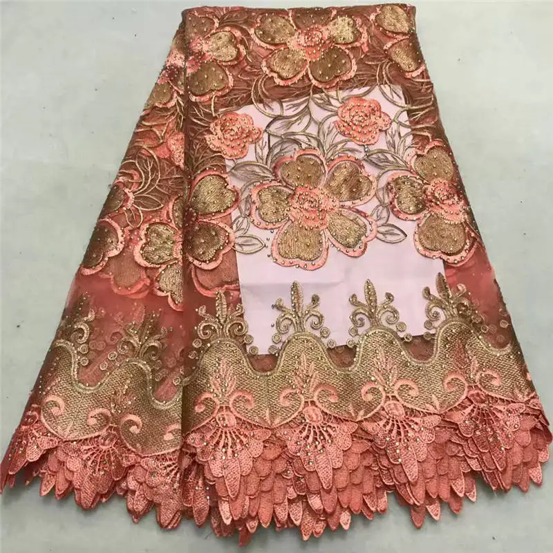 Tulle Embroidered Net Lace African French Laces Fabrics High Quality Nigerian 2018 With stone A1309 | Дом и сад