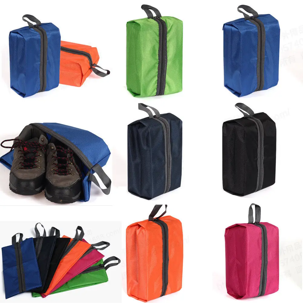 

2018 Brand New High Quality Fashion Polyester Portable Travel Shoe Bag Zip View Window Pouch Storage Waterproof Bags 38*20*11cm