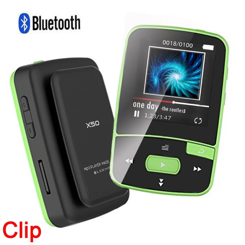 

Mini Clip Sport MP3 Player CHENFEC C50 Bluetooh MP3 Music Player Portable 8GB with FM Radio Pedometer Multi-funcation + armband