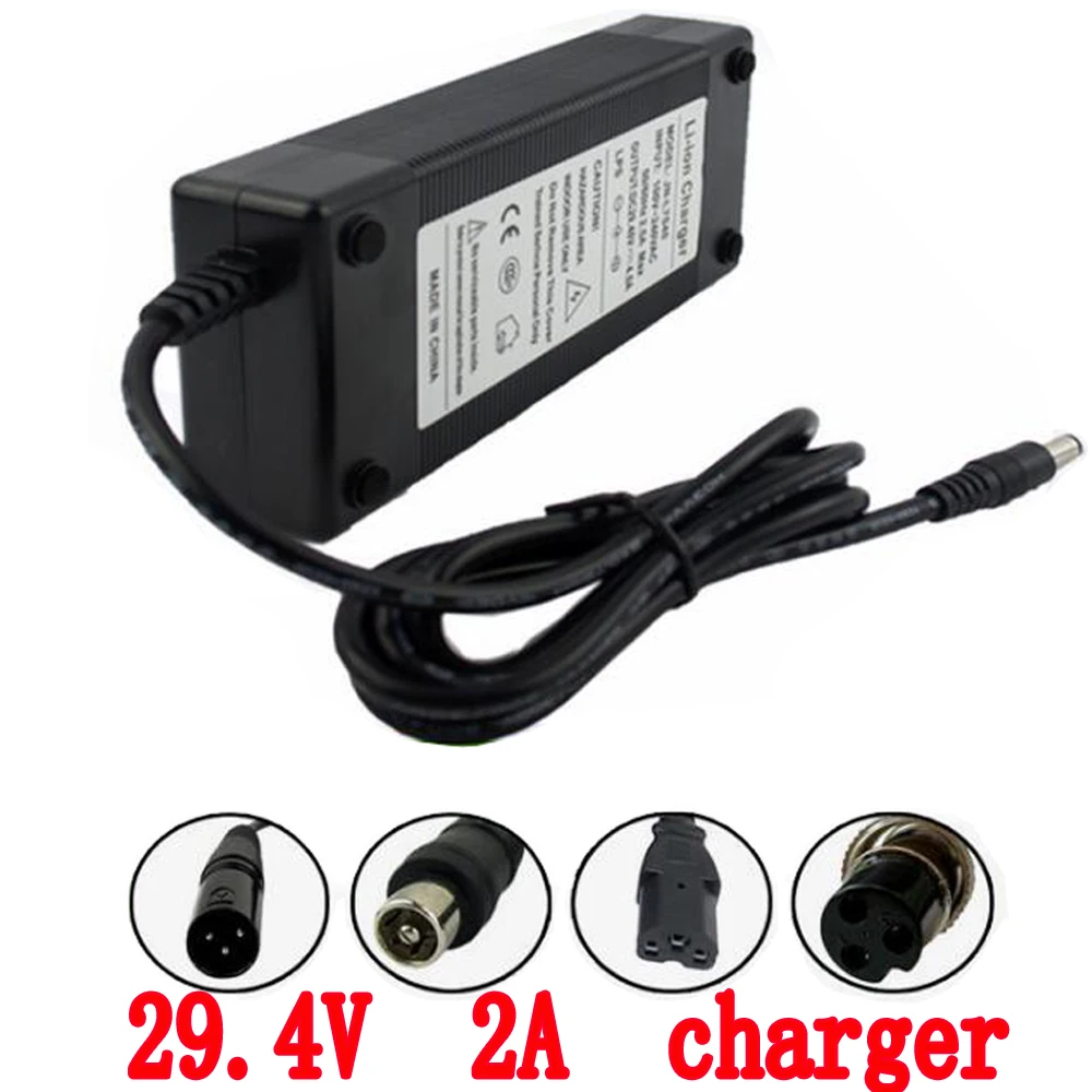 

29.4 V 2A 18650 Lithium battery Pack Charger 6 String Constant current constant voltage 24V Polymer Lithium Charge