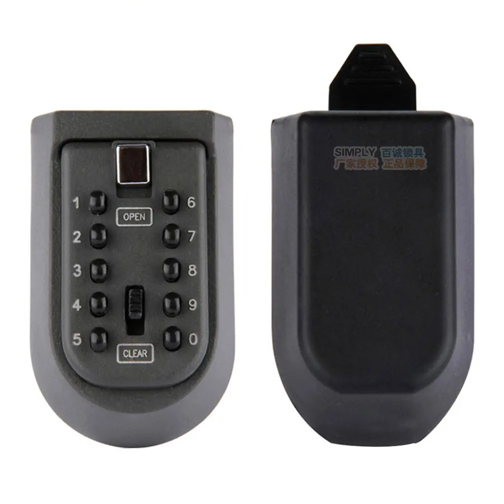 

Wall Hanging Key Code Lock Holder Thickening Iron Aluminum Alloy Box Outdoor Wall Mount Spare Key Safe Box