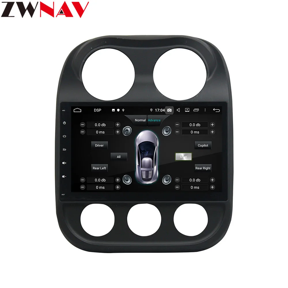 Sale Android 9 4+64G DSP Car No 2 din Player GPS Navigation For Jeep Compass 2010-2016 Head Unit Multimedia Player Tape Recorder 5