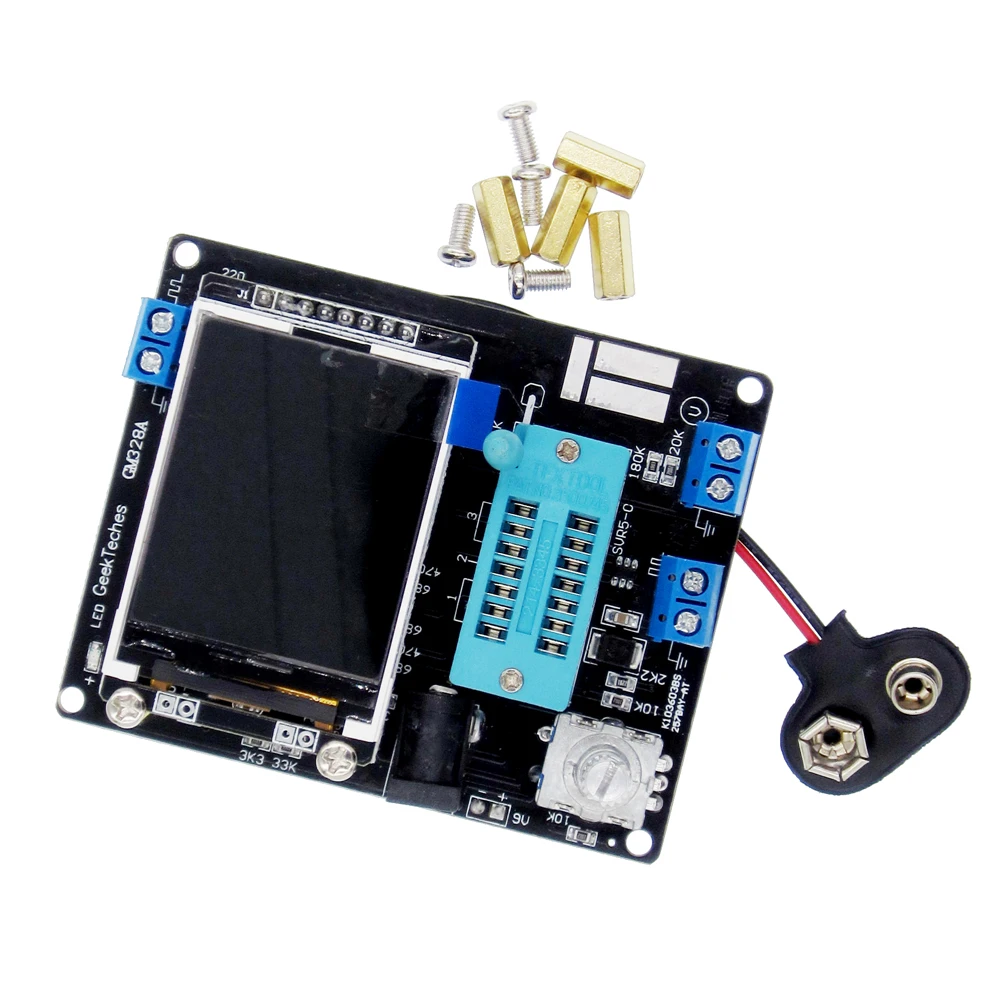 Тестер транзисторов GM328A, Генератор сигнала, тестер высокого напряжения с ЖК дисплеем Тестер транзисторов GM328A, Генератор сигнала, тестер высокого напряжения с ЖК дисплеем