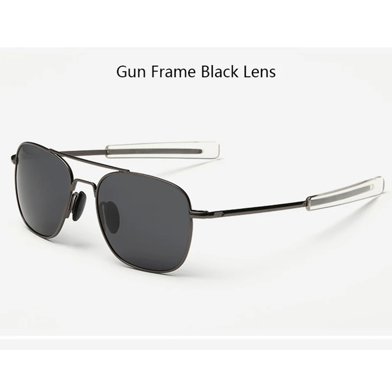 Mode armée américaine pilote militaire lunettes de soleil hommes marque américaine optique lunettes de soleil polarisées bleu miroir Oculos_voghion.com