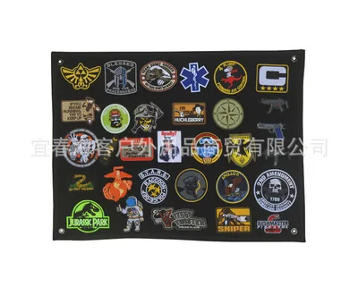 Storage-display-poster-armor-armband-finishing-cloth-wall-display-hook-Tactical-Morale-military-Patches-Army-Embroidery (2)