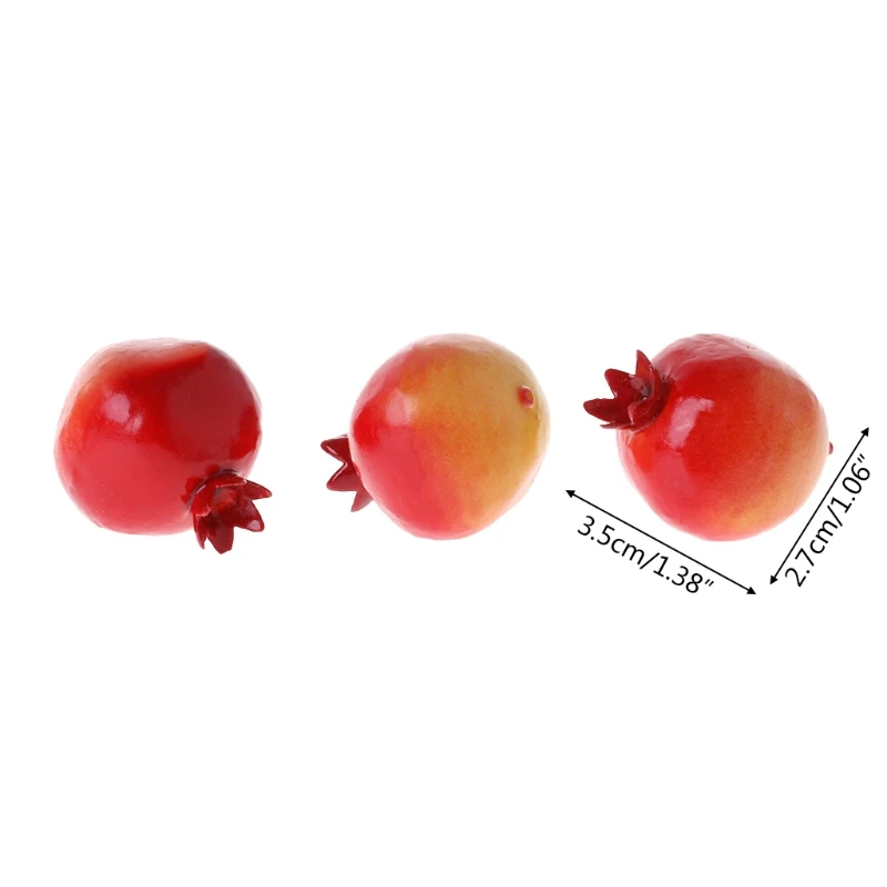 Artificial Fruits and Vegetables 20pcs Lifelike Simulation Artificial Pomegranate Fake Fruit Home Party Decor Photography Props