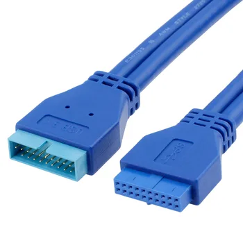 

Super Speed 5Gbp/s Data Sygn Transmission USB 3.0 Cable Housing Motherboard 20 Pin Male to Female Extension Cable 50CM