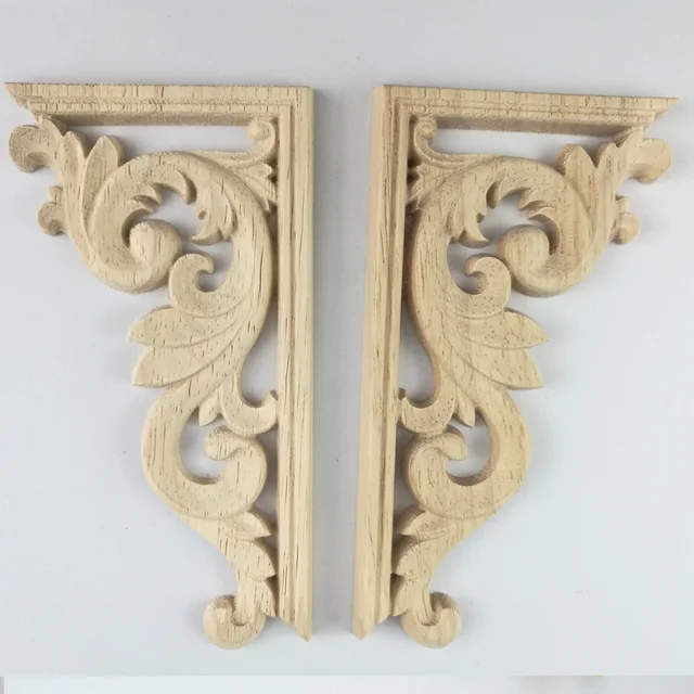 Decorative Wood Appliques Wood Carving Decal Corner Applique Frame ... Decorative Wood Appliques Wood Carving Decal Corner Applique Frame ...
