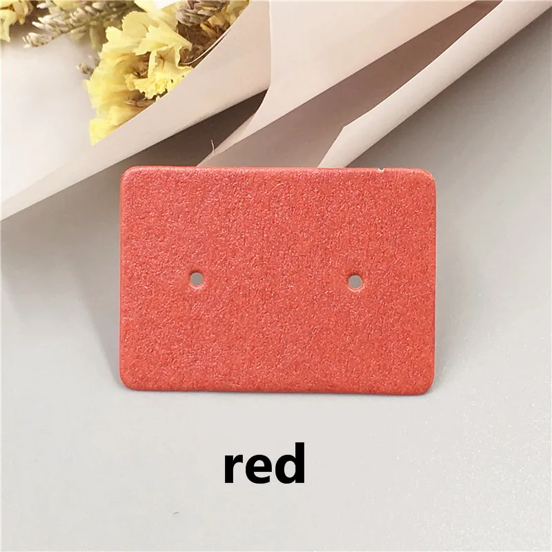 Серьги карты для витрины Kraft Бумага красочные ручной работы для Для женщин ювелирные изделия уха аксессуар стержня уха серьга серьги карты 400 шт./лот - Цвет: red