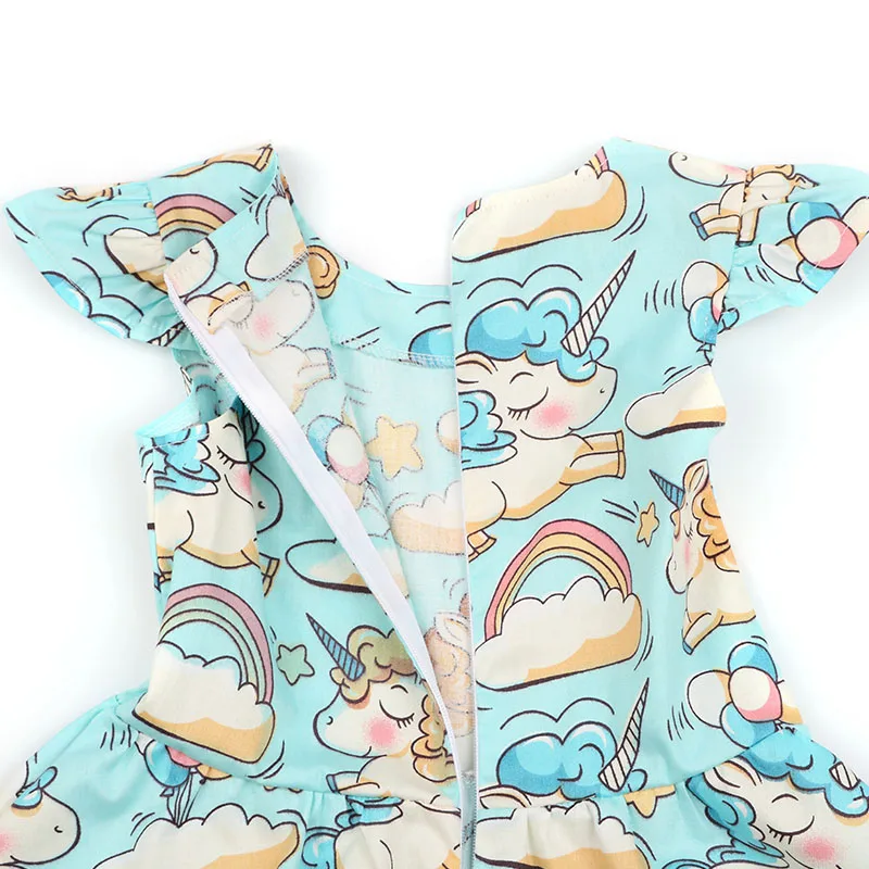 Baby Girls Dress Summer Unicorn Kids Princess Floral Dress Children Cotton Casual Dresses for Girls Clothes A Line Vestidos (8)