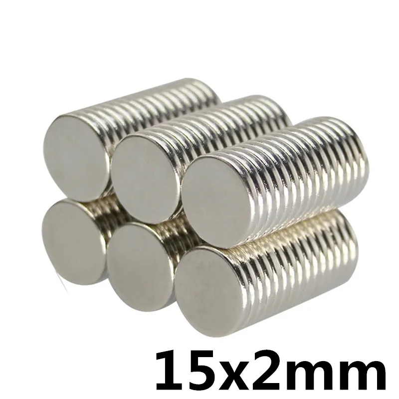 

20pcs 15x2 mm N35 Super Strong Powerful Small Round Rare Earth Neodymium Magnets