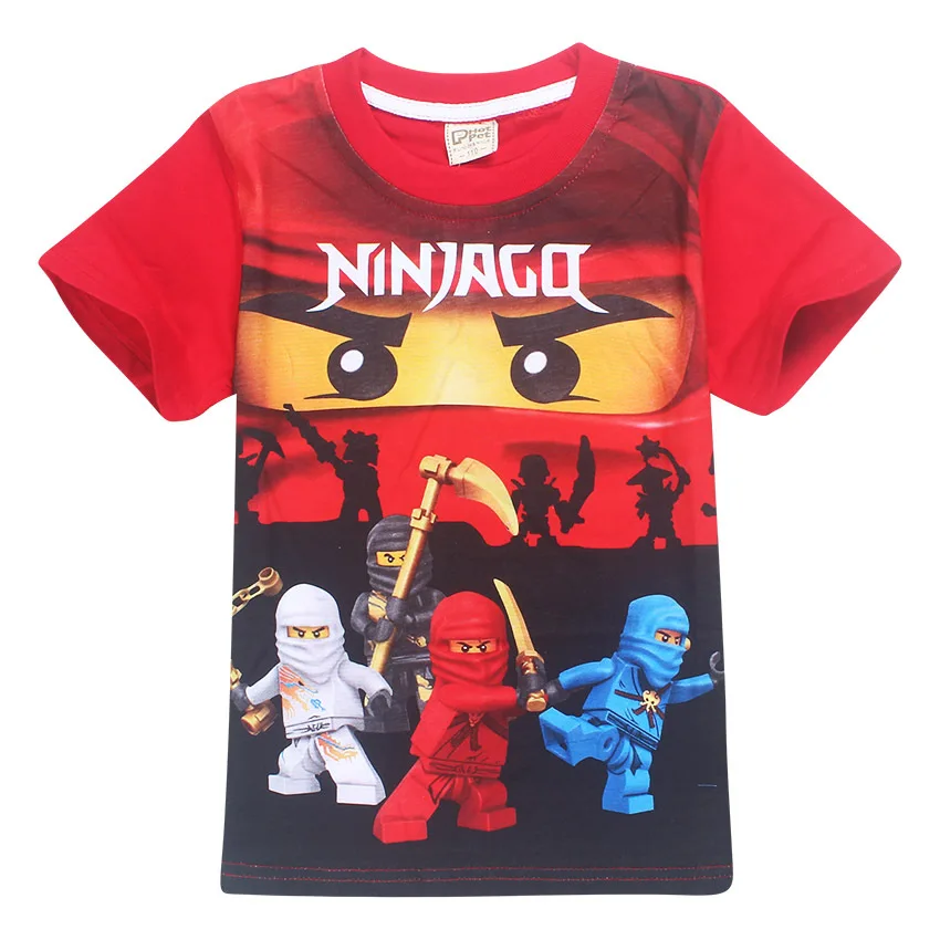 Футболка Тобо для мальчиков, Детская летняя одежда Ninjago, топы для мальчиков с мультяшным принтом, футболки, костюмы трансформера