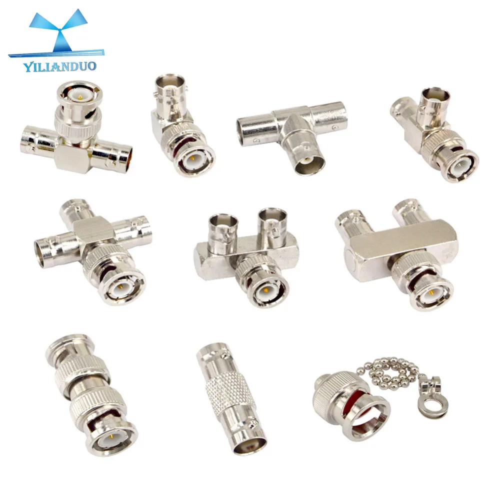 

YILIANDUO 10 Type BNC Adapter RF Coax Adapter Kit BNC to BNC male to female Connector Nickel-Plated Test Converter