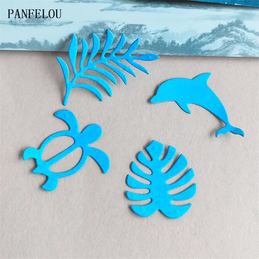 

PANFELOU Metal craft Dolphins and sea turtles paper die cutting dies for Scrapbooking/DIY Christmas wedding Halloween cards