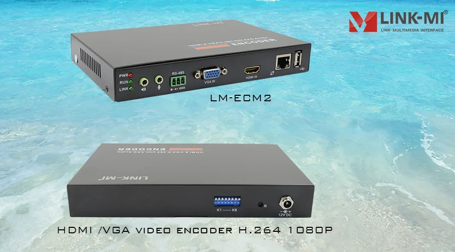 LM-ECM2 видео H.264 Аудио HDMI VGA видео к ip-кодер оборудования с usb RS485 Ethernet IP HDMI к ip-кодер onvif HLS RTMP