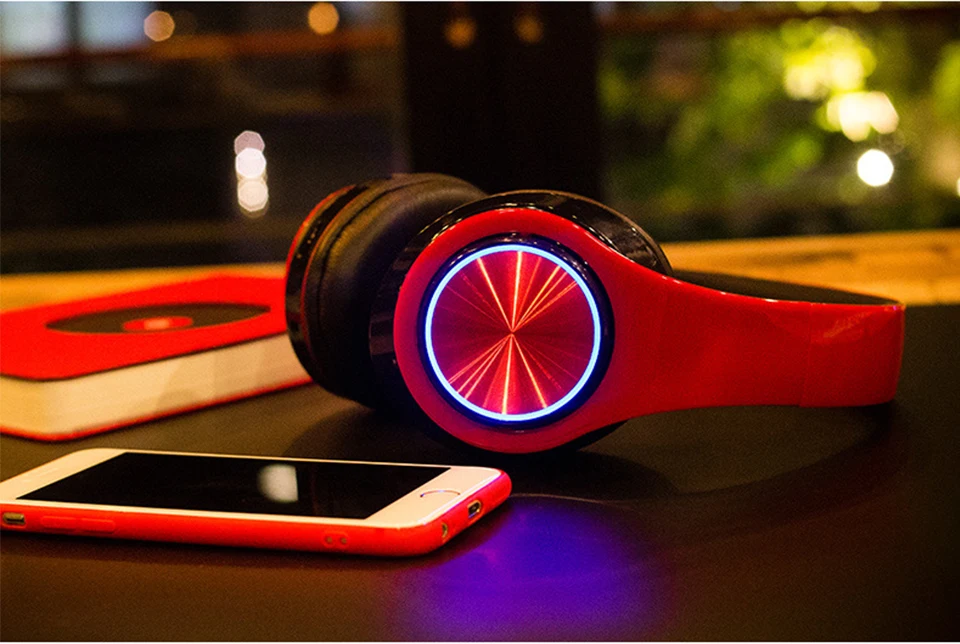 Bluetooth Headphone Luminous Wireless Headphones Bluetooth Bass Headset With Microphone  mp3 player for iphone samsung galaxy (20)