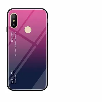 

100pcs/lot Gradient Tempered Glass Back Cover Case For Xiaomi Pocophone F1 MI 8 MI 8SE Redmi 6 6A 6PRO A2Lite Note 6 Note 6PRO