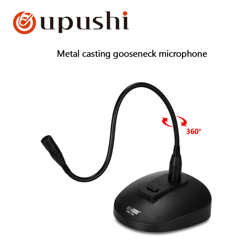 Oupushi sm-88 السلكية مكتب ميكروفون الميكروفونات المهنية للكمبيوتر أساس أو نظام الصوت تسجيل سيناريوهات