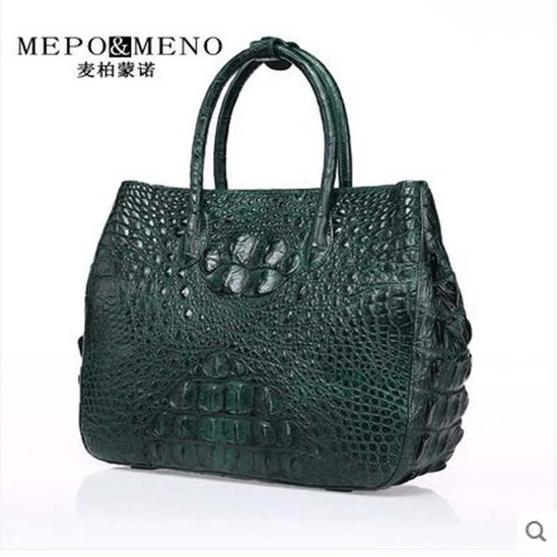 

2019 maibomengnuo true Thai crocodile women's handbag fashionable crocodile leather bag woman bag genuine leather handbag