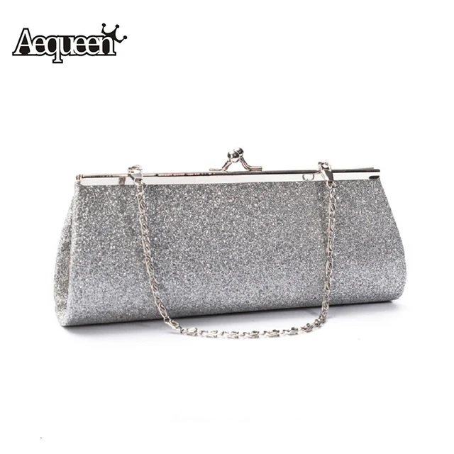 Aequeen Woman Party Evening Bags 2018 Silver Wedding Handbag Women Aequeen Woman Party Evening Bags 2018 Silver Wedding Handbag Women Bling Clutch Shoulder Banquet