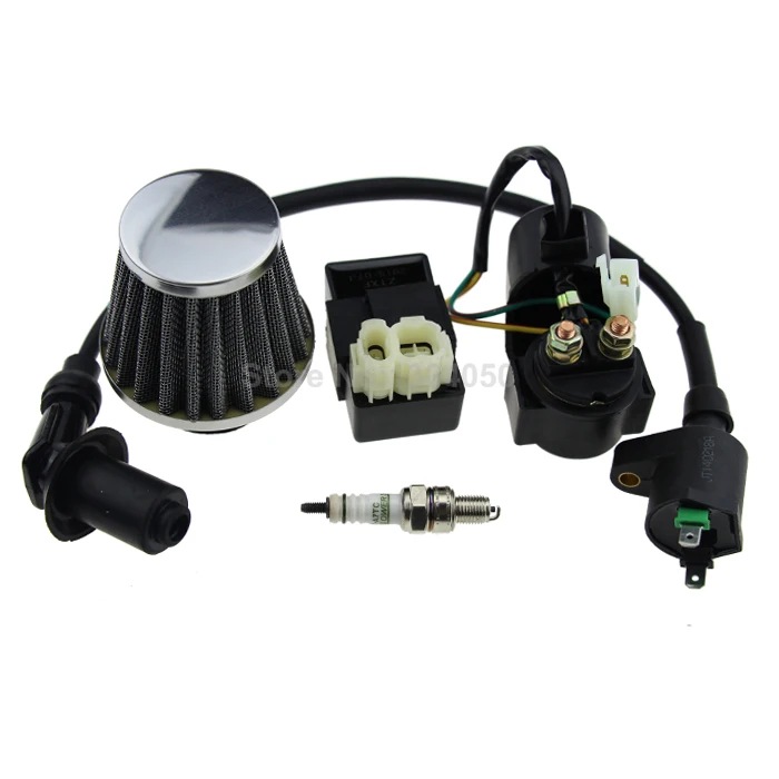 38mm Filtro de Aire de Rendimiento CDI Bobina De Encendido de Relé del Arranque Solenoide A7TC Bujía Para PD 24J Gy6 150cc Scooter nueva