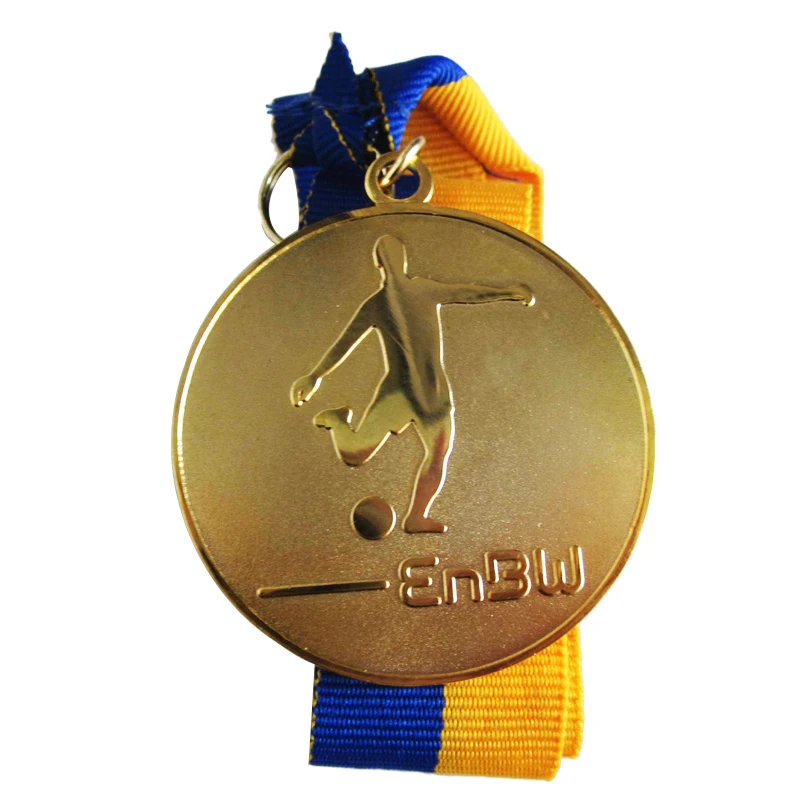 

Hot Gold Plated Football Medal Trend Personality Gold Medal k200174