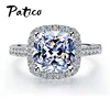PATICO de lujo 100% anillos de plata esterlina 925 para mujeres boda accesorios de joyas de Zirconia cúbica gran promoción ► Foto 2/3