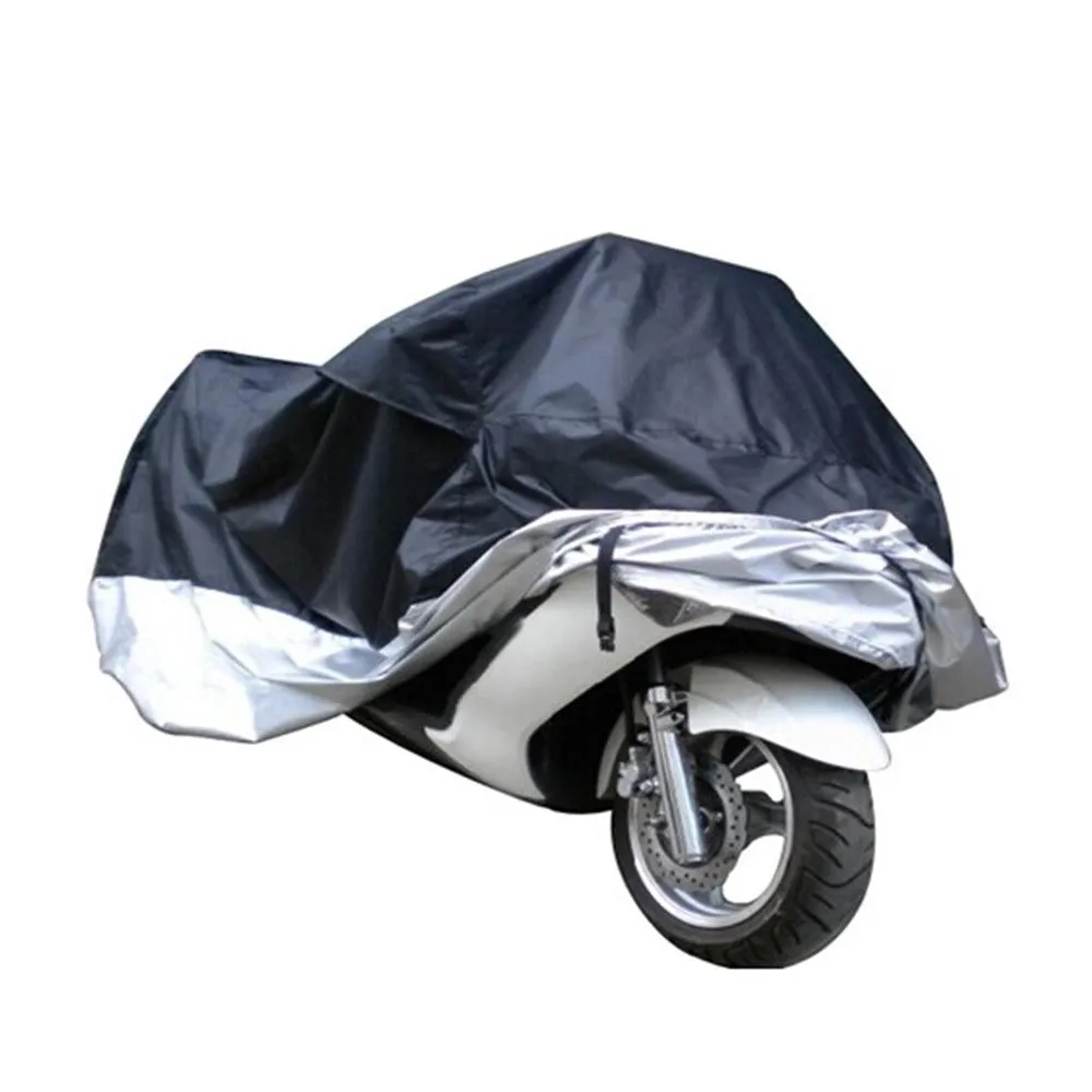

XL Motorcycle Waterproof Outdoor Motorbike Rain Vented Cover Extra Large Silver Motorcycle Cover Waterproof Outdoor UV Covering