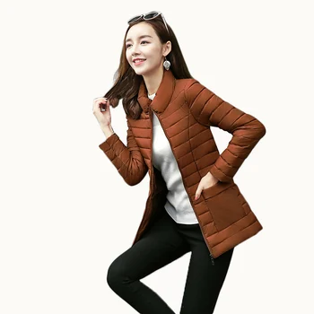 

KMETRAM Women Jacket Winter Ladies Plus Size Ultra Light Down Jacket Women Slim Short Parka Black Green Parkas Mujer 2019 MY420