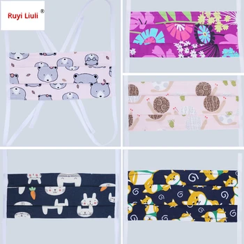 

Operating room surgery cap mask with lace mask inside white cotton printed men and women of the same style