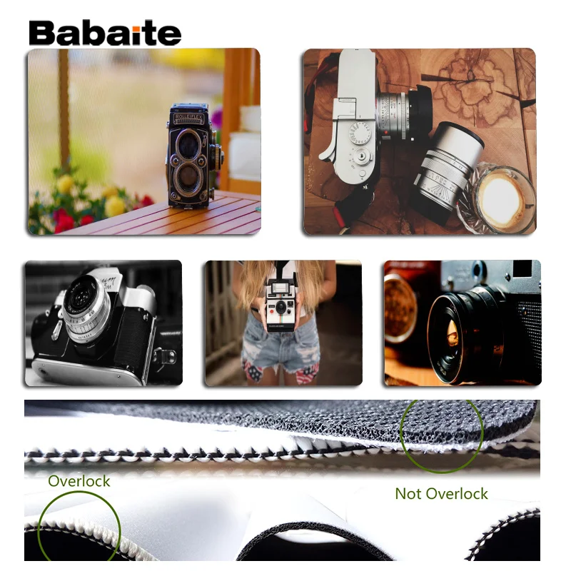 

Babaite New Design Camera DIY Design Pattern Game mousepad Size for 18x22cm 25x29cm Rubber Mousemats