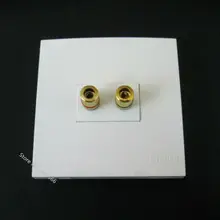 Multifunction Home Audio Speaker Connectors Outlet 86x86mm Standard Side Compatible For Home Theater Room Wall Panel Socket