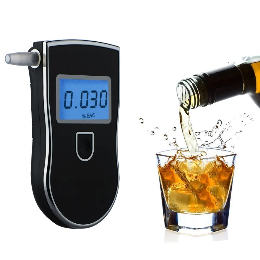 

Professional Alcohol Tester Police LCD Display Digital Breath Quick Response Breathalyzer for the Drunk Drivers alcotester