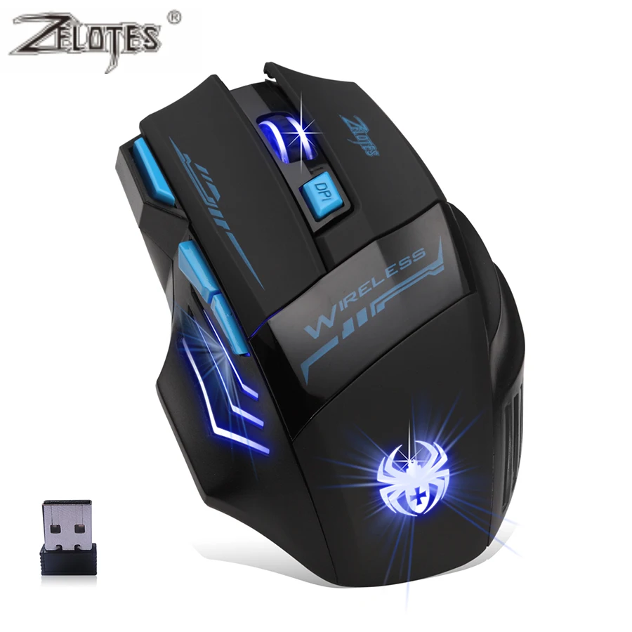 Professional Wireless Mouse Gaming Mouse Optical 2400DPI 2.4G Computer ...
