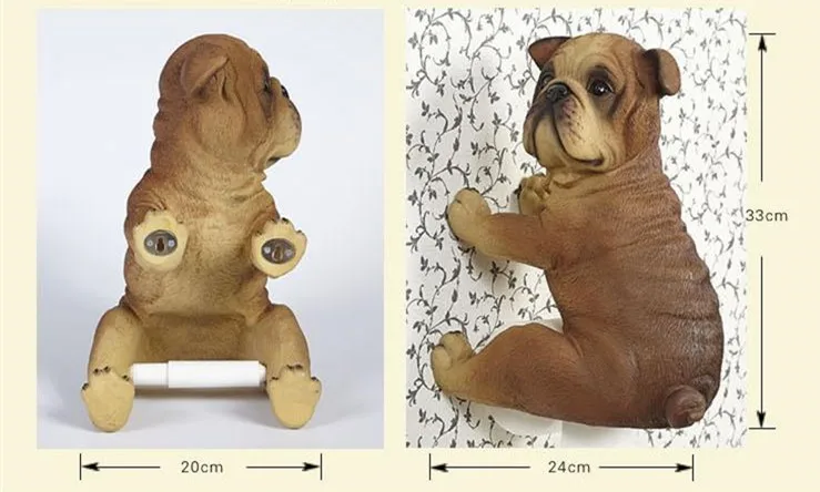 Ванная комната вешалка для полотенец креативный Европейский держатель для туалетной бумаги держатель кассеты смолы собаки поднос украшение