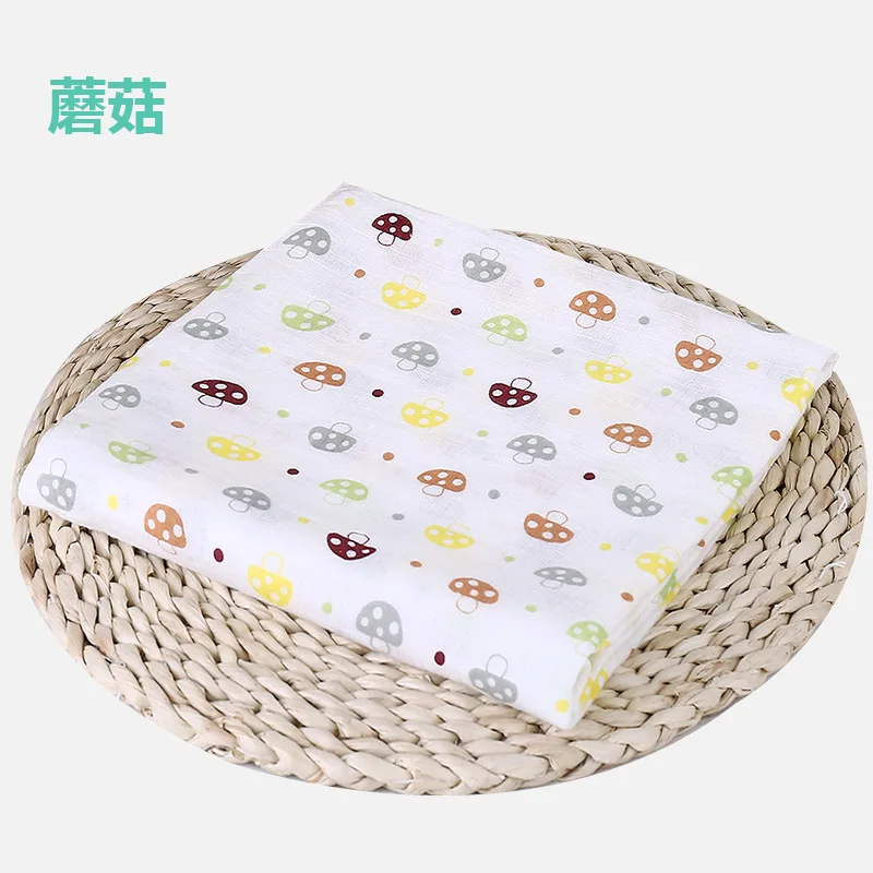 Муслиновые пеленки для новорожденных, качественные детские многофункциональные хлопковые одеяла для младенцев, 120*120 см - Цвет: mo gu