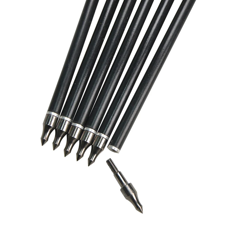 10/20pcs Archery Fiberglass Arrows Spine 500 Replaceable Arrowhead Rubber Feather Compound/ Recurve Bow Shooting Accessories