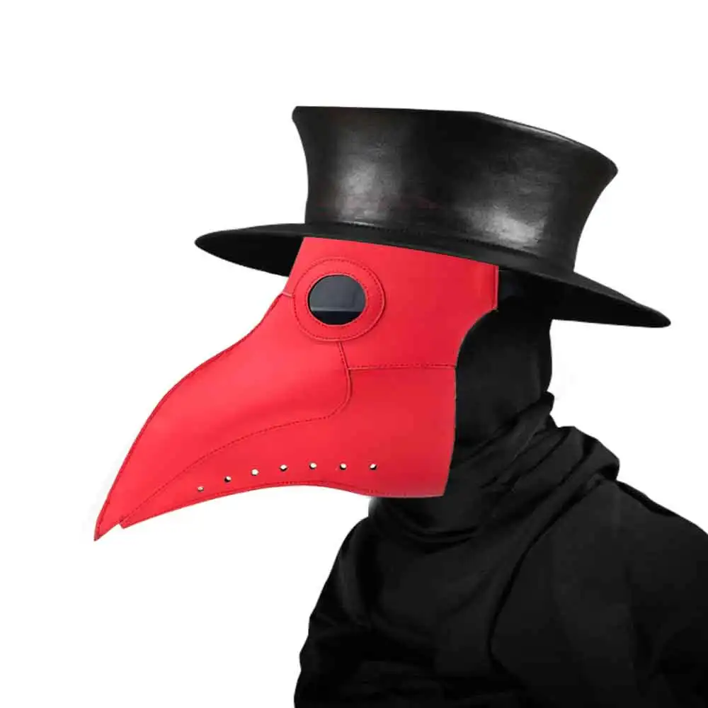 New plague doctor mask Beak Doctor Mask Long Nose Cosplay Fancy Mask Gothic Retro Rock Leather Halloween beak Mask