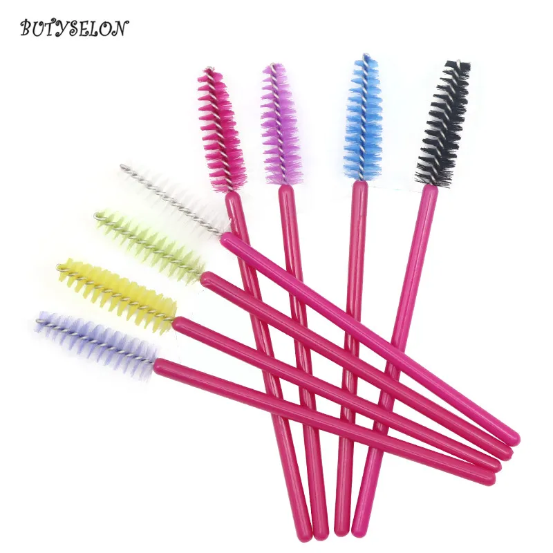 

Handle Disposable Eyelash Eye Lash Makeup Brushes Rose Mascara Wands Applicator Makeup Eyelash Extension Tools