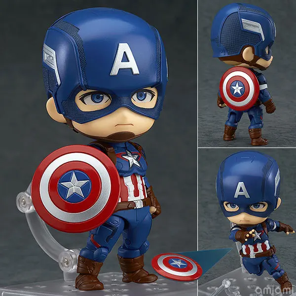 Captain America Nendoroid Action Figure 618 Hero's Edition Captain America Doll PVC figure Toy