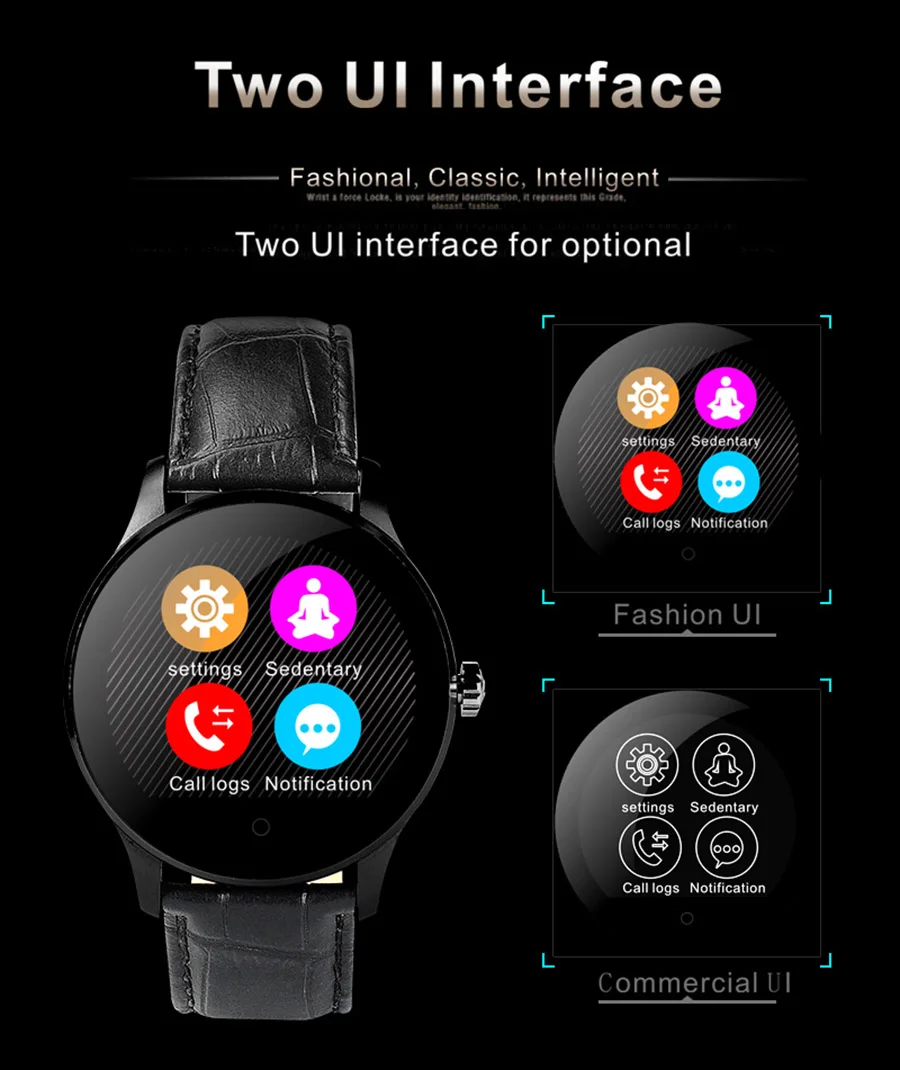 Умные часы K88H металлические часы монитор сердечного ритма для ISO Android Phone 5 шт./партия