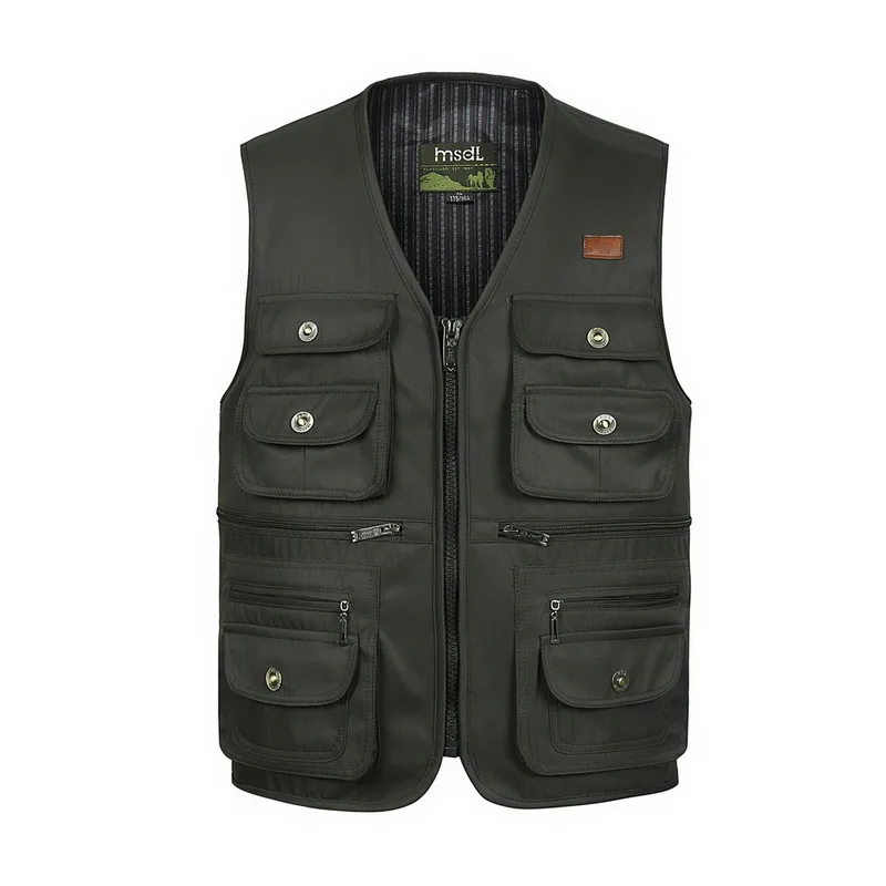 

Men Hiking Climbing Vest Multi-pockets Fishing Vest Spring Summer Sleeveless Unloading Jacket Male Photograph Waistcoat ,GA135