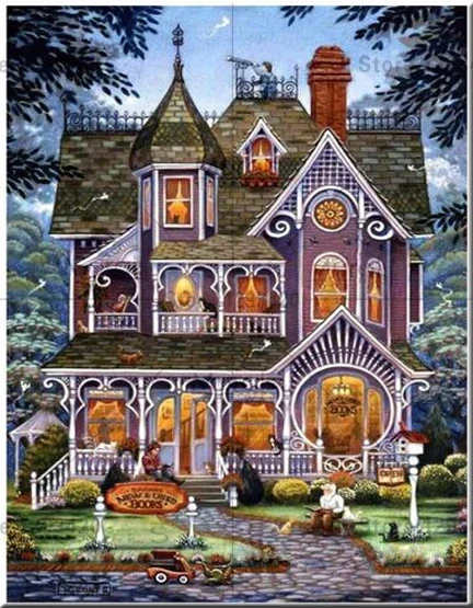 

DIY Diamond Painting Cross Stitch Full Square Diamond Embroidery Painting Needlework Rhinestone Crafts Home Decor night villa