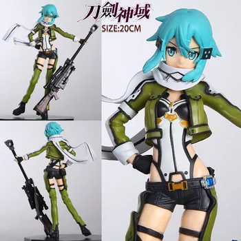 

Anime Sword Art Online 2 Sexy Girls GGO ALO Asada Shino Phantom Bullet PVC Action Figure Brinquedos Model Toys Drop Shipping
