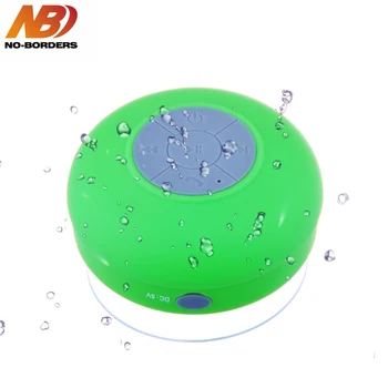 

NO-BORDERS Hot BTS-06 HIFI Subwoofer Shower Loudspeaker Portable Mini Wireless Bluetooth Speaker Waterproof Big Sucker with Mic
