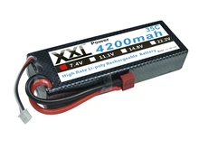 XXL RC Car Lipo Battery Hard Case FPV 4200mah 7.4v 35C 2S AKKU Helicopter Monitor DJI Phantom F450 F550
