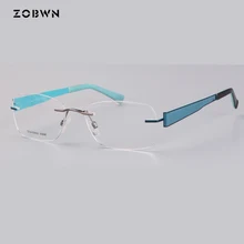 ZOBWN компьютерные очки оправы без оправы супер светильник анти синий uv400 для мужчин и женщин gafas квадратные оправы для глаз унисекс оптические очки с принтом