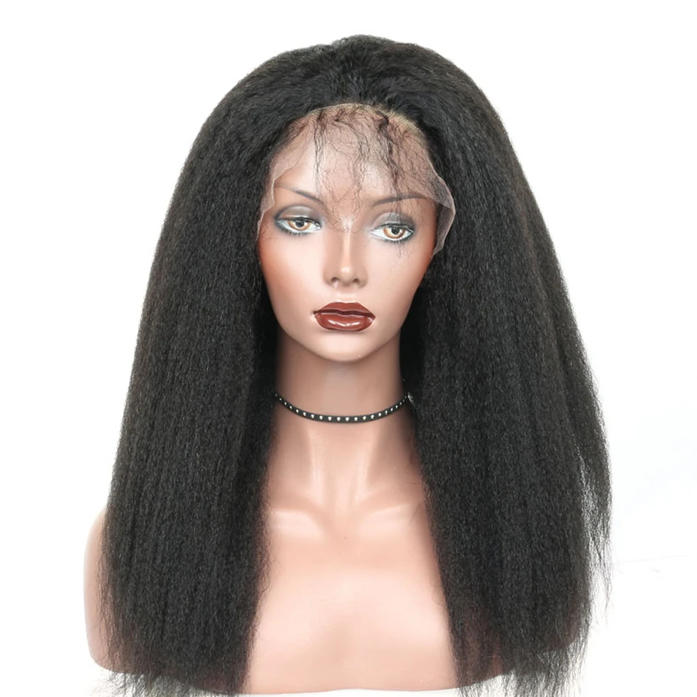 Kinky Straight Wig Lace Front Human Hair Wigs For Women 13x4 Brazilian Glueless Lace Fronal Wig 150 Density Ever Beauty Remy