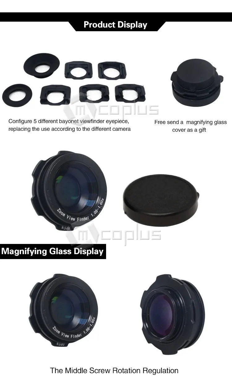 Увеличением фокусного расстояния Mcoplus 1.08x-1.60x зум окуляр и наглазник для видоискателя с постоянным фокусным расстоянием для Canon 5D Mark ii iii 6D 7D 60D 70D 450D 550D 600D 650D 700D