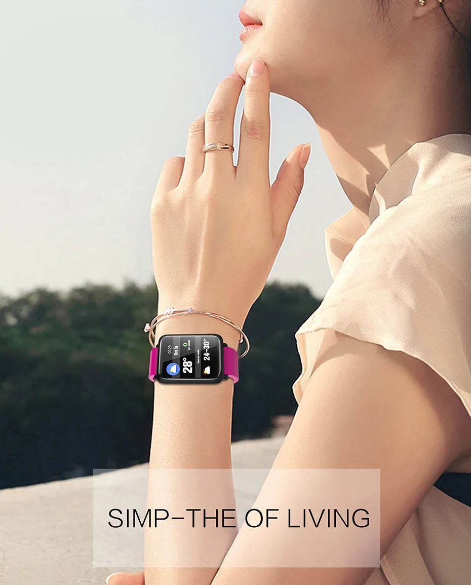 COLMI Smart Watch M28 IP68 Waterproof Bluetooth Heart Rate Blood Pressure Smartwatch for Xiao mi Android IOS Phone 9